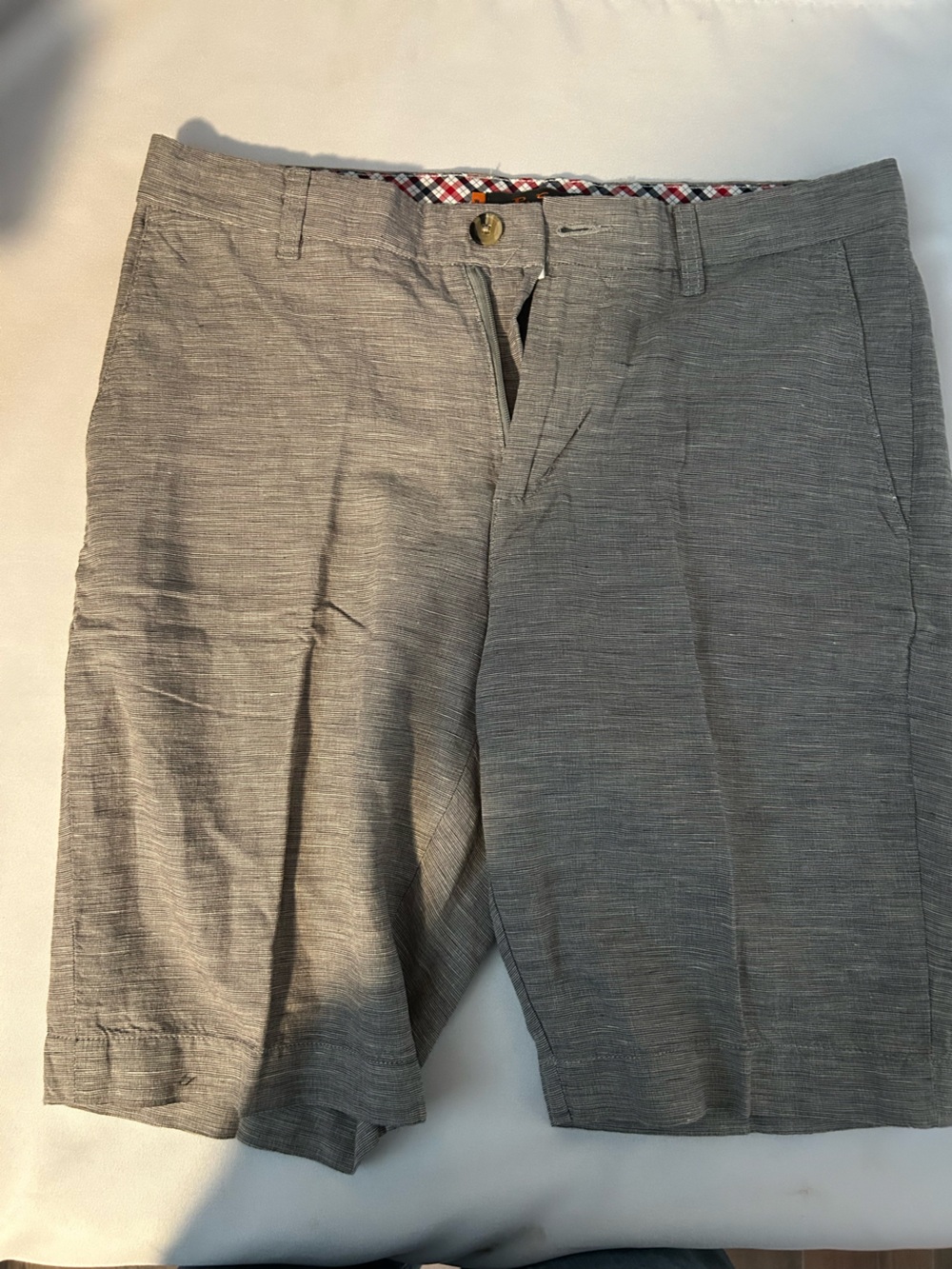 Ben Sherman Heather Gray Flat-Front Men's Shorts